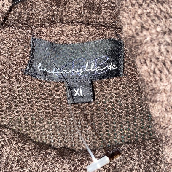 BRITTANY BLACK BROWN SWEATER DRESS SZ XL - Picture 4 of 14